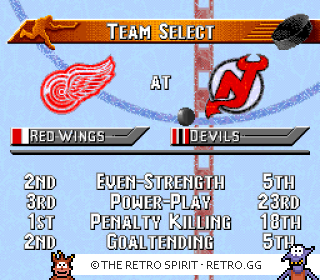 Game screenshot of NHL 96