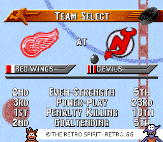 Game screenshot of NHL 96