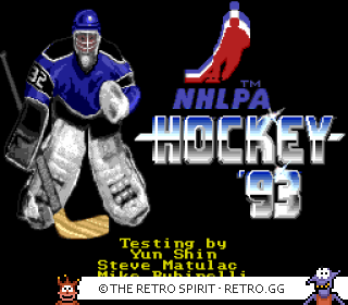 Game screenshot of NHLPA Hockey '93