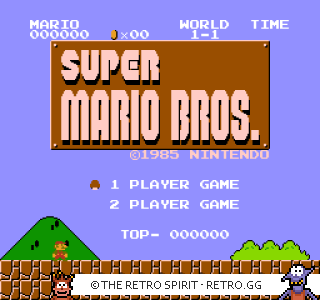 Game screenshot of Super Mario Bros.