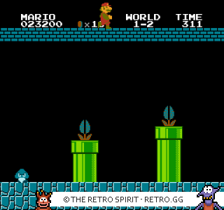 Game screenshot of Super Mario Bros.