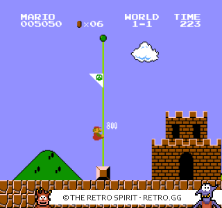 Game screenshot of Super Mario Bros.