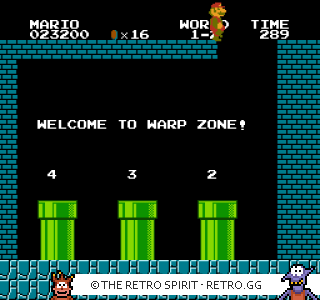 Game screenshot of Super Mario Bros.