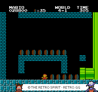 Game screenshot of Super Mario Bros.