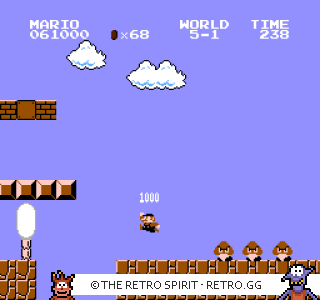 Game screenshot of Super Mario Bros.