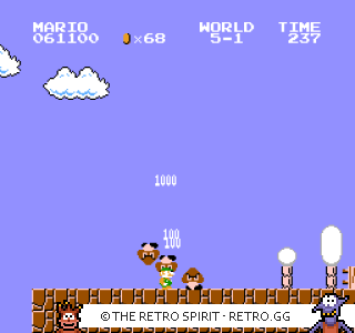 Game screenshot of Super Mario Bros.