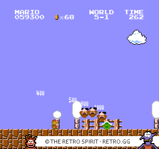 Game screenshot of Super Mario Bros.