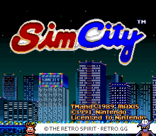 Game screenshot of Sim City