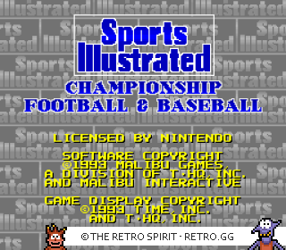 Game screenshot of Sports Illustrated: Championship Football & Baseball