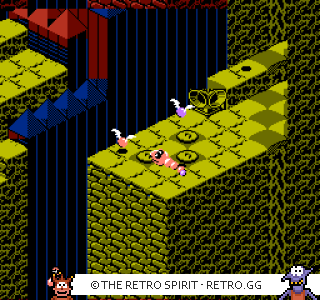 Game screenshot of Snake Rattle 'n' Roll