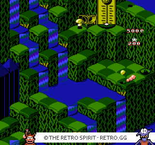 Game screenshot of Snake Rattle 'n' Roll