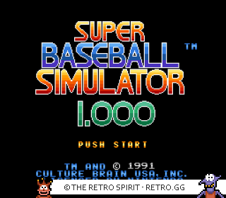 Game screenshot of Super Baseball Simulator 1.000