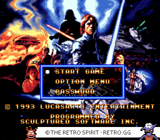 Game screenshot of Super Star Wars: The Empire Strikes Back