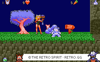 Game screenshot of Quik the Thunder Rabbit