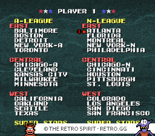 Game screenshot of Tecmo Super Baseball