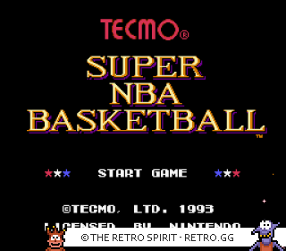 Game screenshot of Tecmo Super NBA Basketball