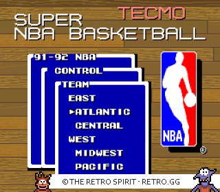 Game screenshot of Tecmo Super NBA Basketball