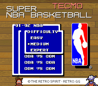 Game screenshot of Tecmo Super NBA Basketball