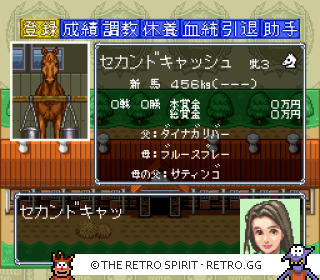 Game screenshot of Thoroughbred Breeder II