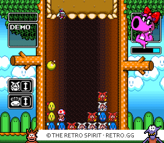 Game screenshot of Wario's Woods