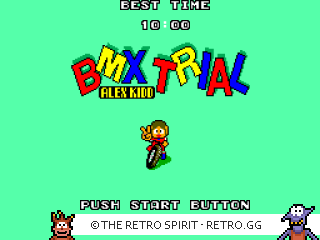 Game screenshot of Alex Kidd BMX Trial