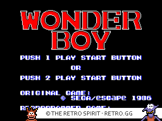 Game screenshot of Wonder Boy