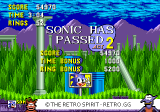 Game screenshot of Sonic the Hedgehog