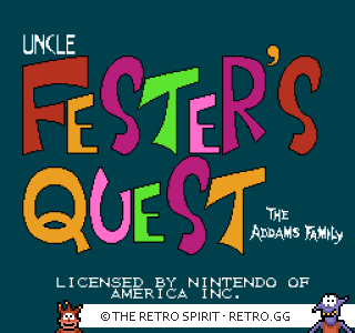 Game screenshot of Fester's Quest