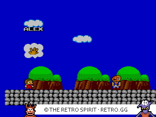 Game screenshot of Alex Kidd in Miracle World