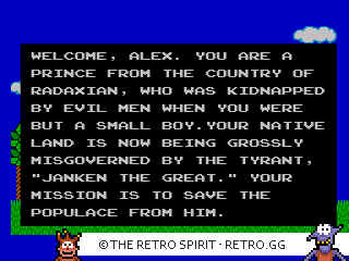 Game screenshot of Alex Kidd in Miracle World