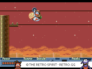 Game screenshot of QuackShot starring Donald Duck