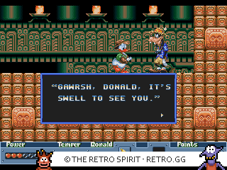 Game screenshot of QuackShot starring Donald Duck