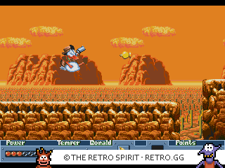 Game screenshot of QuackShot starring Donald Duck