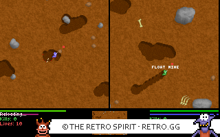 Game screenshot of Liero