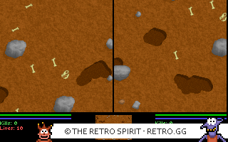 Game screenshot of Liero