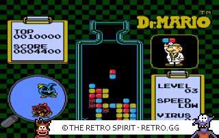 Game screenshot of Dr. Mario