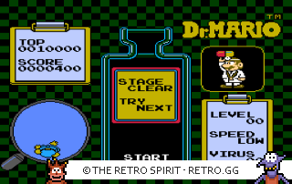 Game screenshot of Dr. Mario