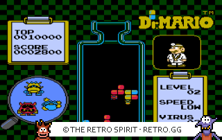 Game screenshot of Dr. Mario