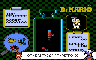 Game screenshot of Dr. Mario