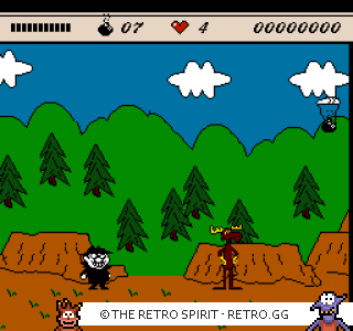 Game screenshot of The Adventures of Rocky and Bullwinkle and Friends