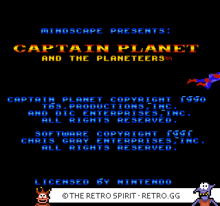 Game screenshot of Captain Planet and the Planeteers