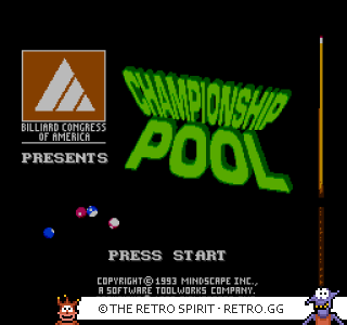 Game screenshot of Championship Pool