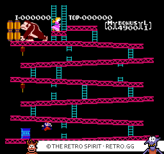 Game screenshot of Donkey Kong