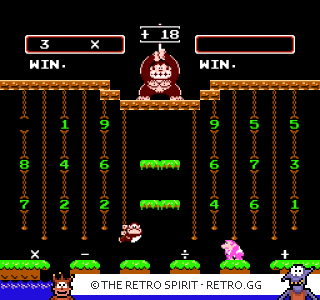 Game screenshot of Donkey Kong Jr. Math