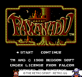 Game screenshot of Faxanadu